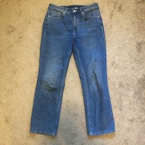 High-Waisted Straight Leg Jeans